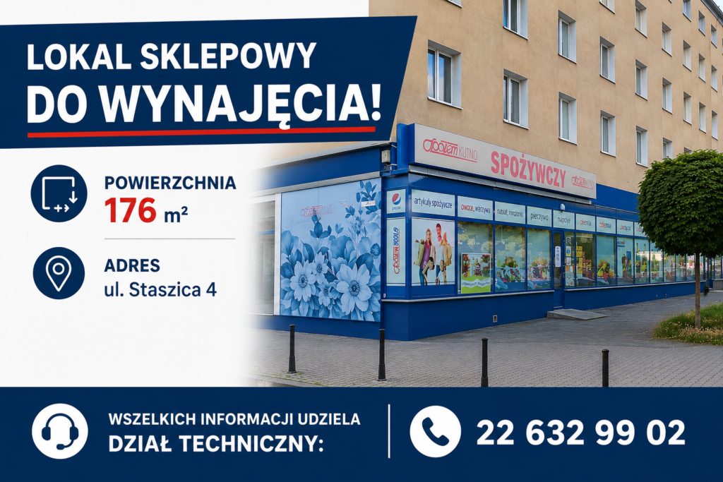 LOKAL SKLEPOWY 176m2 – DO WYNAJĘCIA